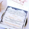 Cutie cerere nasi de botez Pure White Roses