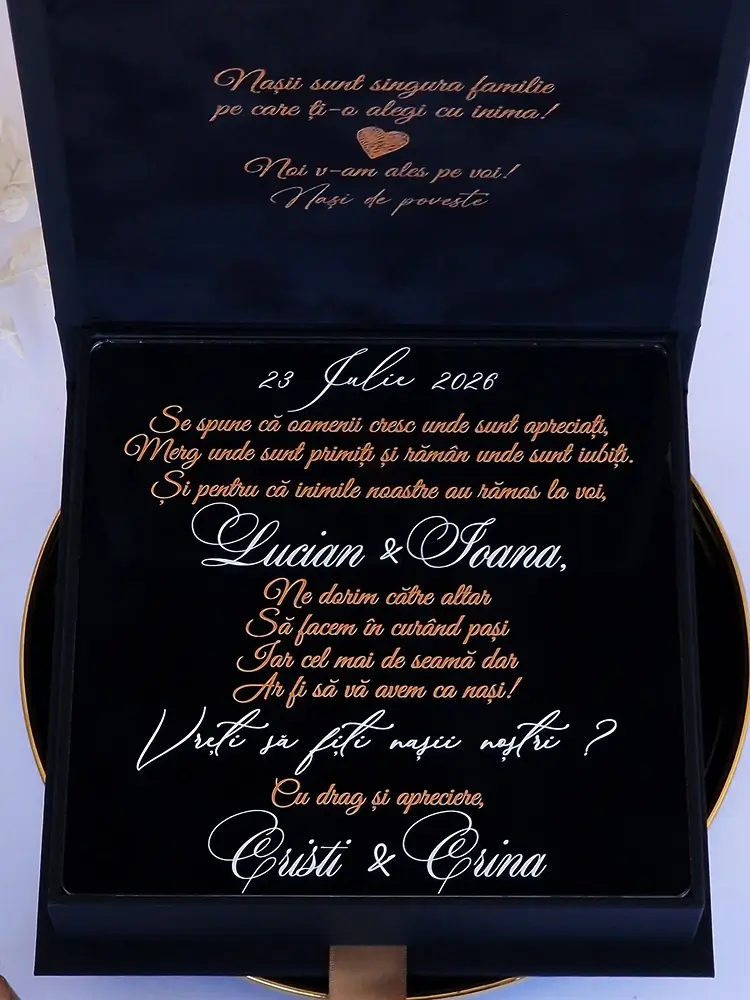 Cutie cerere nasi de cununie Black Couture Velvet Cutie cerere nasi de cununie Black Couture Velvet