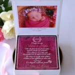 Cutie multumire nasi de botez Pure White Licheni
