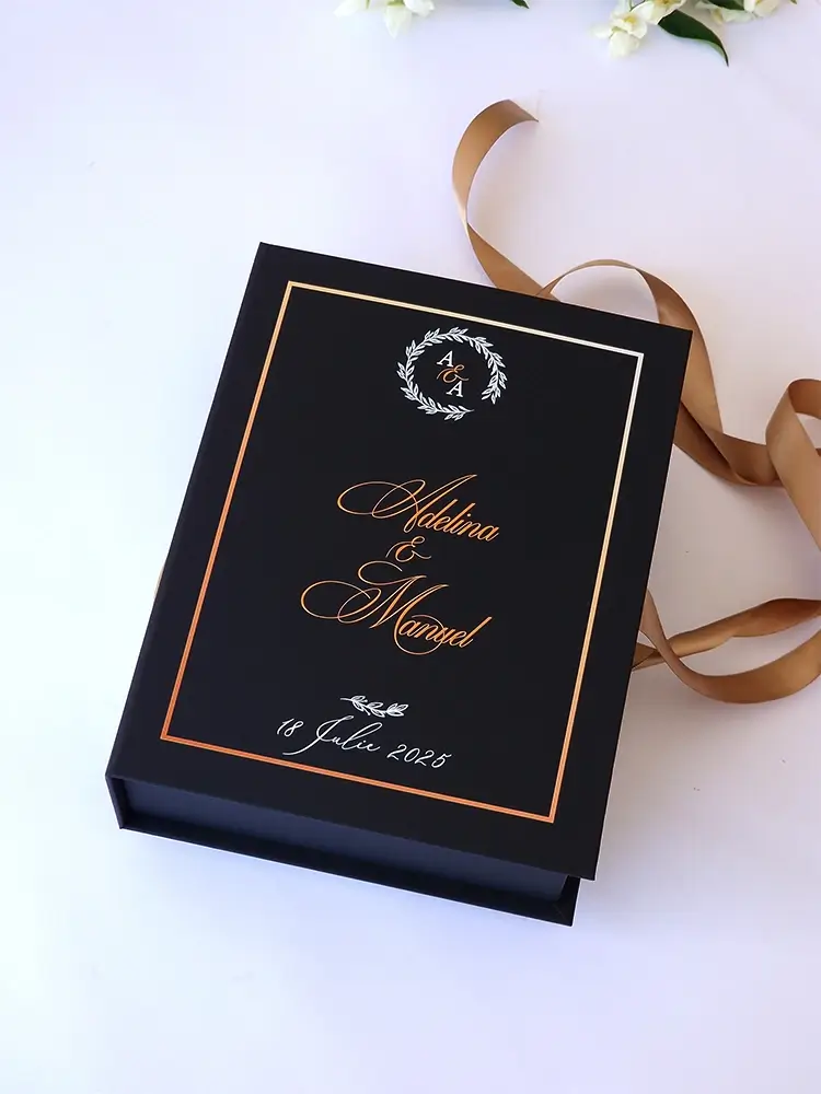 Cutie cerere nasi de cununie Black Couture Licheni