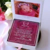 Cutie multumire nasi de botez Pure White Licheni