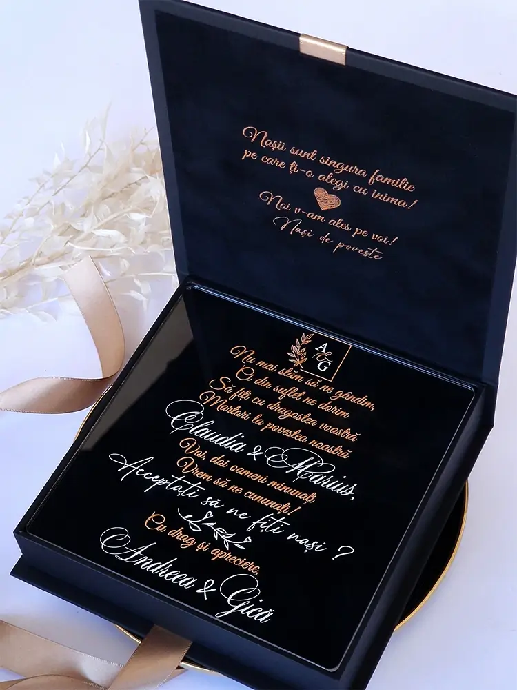 Cutie cerere nasi de cununie Black Couture Velvet Cutie cerere nasi de cununie Black Couture Velvet