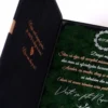 Cutie de cerere pentru nașii de cununie din colecția Black Couture Éternité Speciale, decorata cu licheni stabilizati si catifea premium.