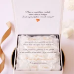 Cutie cerere nasi de botez Pure White Roses