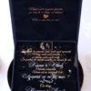 Cutie Cerere Nasi de Cununie in Editie LImitata decorata cu petale negre de trandafir si foita de aur 24k