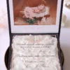 Cutie multumire nasi de botez Black Couture White Roses