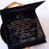 Cutie cerere nasi de cununie in editie limitata decorata cu hortensie neagra si foita de aur 24k