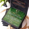 Cutie luxury pentru invitatia de nunta, realizata manual cu interior din catifea premium de la celebra casa Prelle si decorat cu licheni stabilizati Verdissimo.