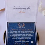 Cutie multumire nasi de botez Pure White Licheni