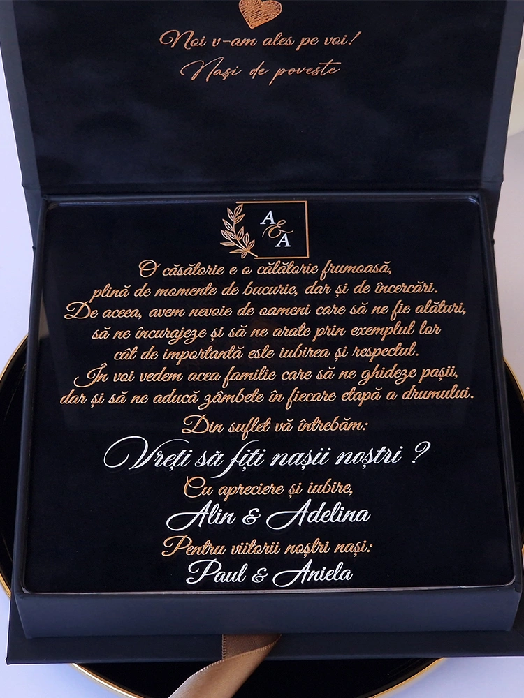 Cutie cerere nasi de cununie Black Couture Velvet Cutie cerere nasi de cununie Black Couture Velvet