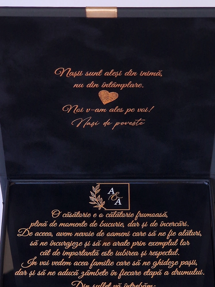 Cutie cerere nasi de cununie Black Couture Velvet Cutie cerere nasi de cununie Black Couture Velvet