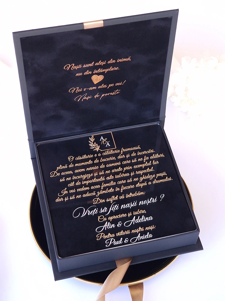 Cutie cerere nasi de cununie Black Couture Velvet Cutie cerere nasi de cununie Black Couture Velvet