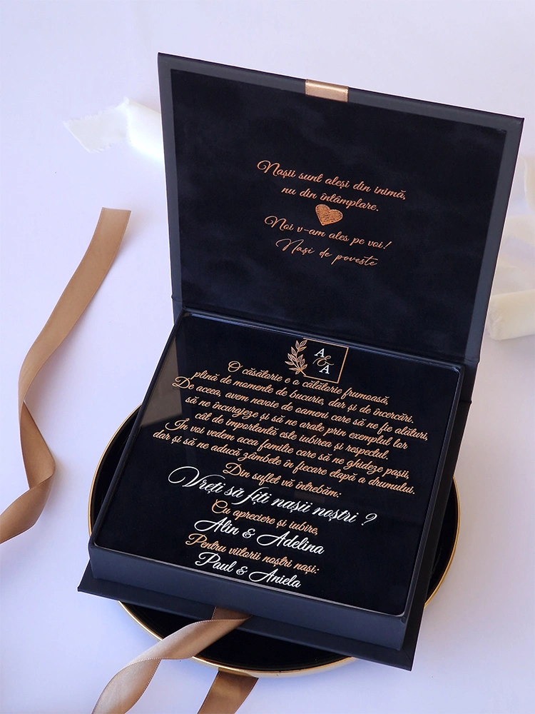 Cutie cerere nasi de cununie Black Couture Velvet Cutie cerere nasi de cununie Black Couture Velvet