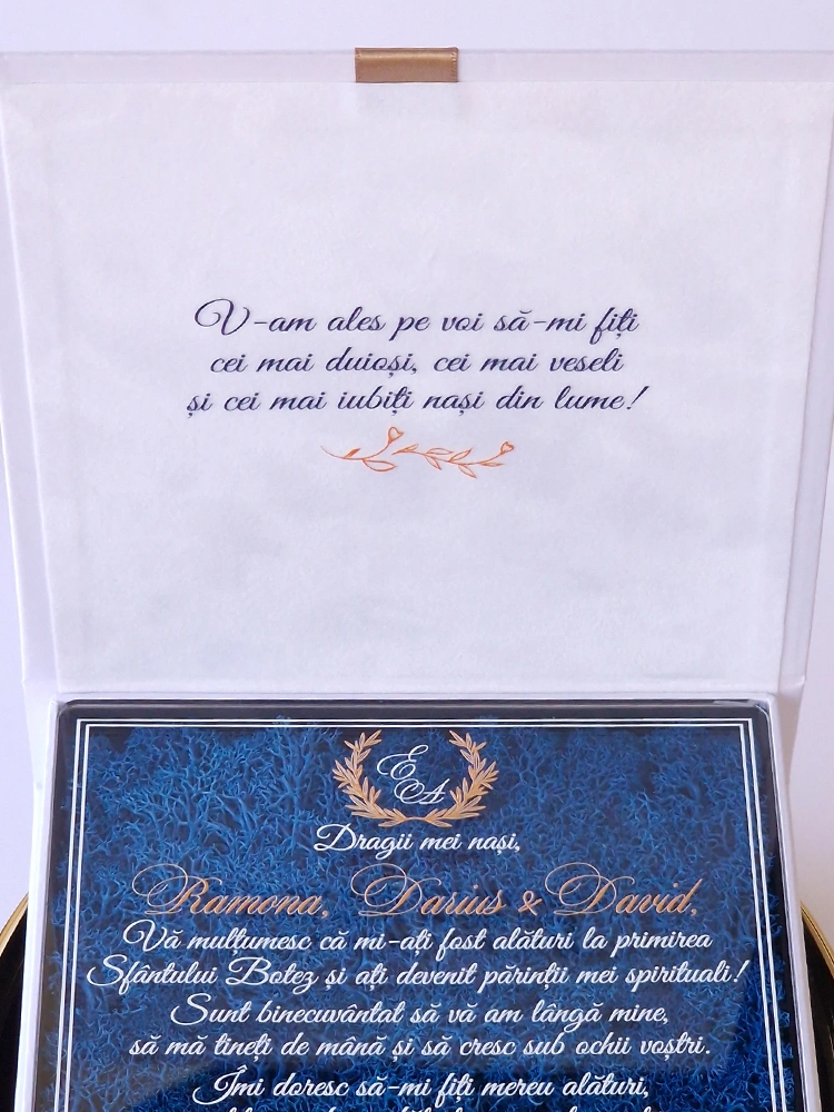 Cutie multumire nasi de botez Pure White Licheni Cutie multumire nasi de botez Pure White Licheni