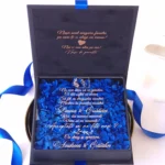 Cutie cere nasi de cununie Black Couture Hortensie