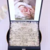 Cutie multumire nasi de botez Black Couture Hortensie