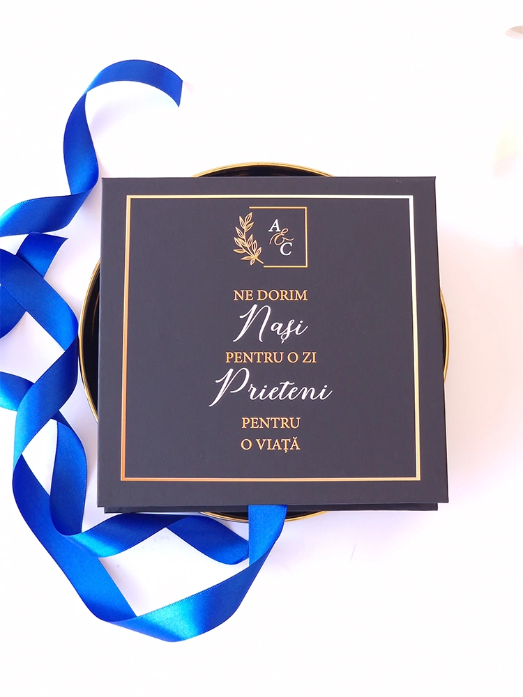 Cutie cere nasi de cununie Black Couture Hortensie