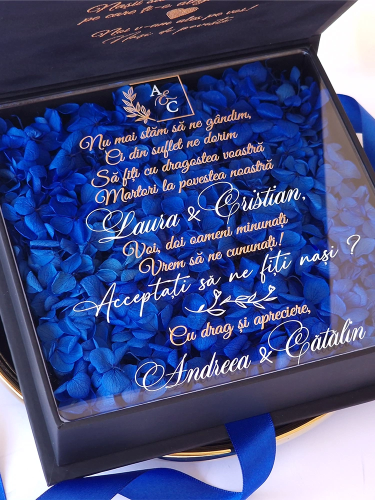 Cutie cere nasi de cununie Black Couture Hortensie Cutie cere nasi de cununie Black Couture Hortensie