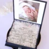 Cutie multumire nasi de botez Black Couture Hortensie