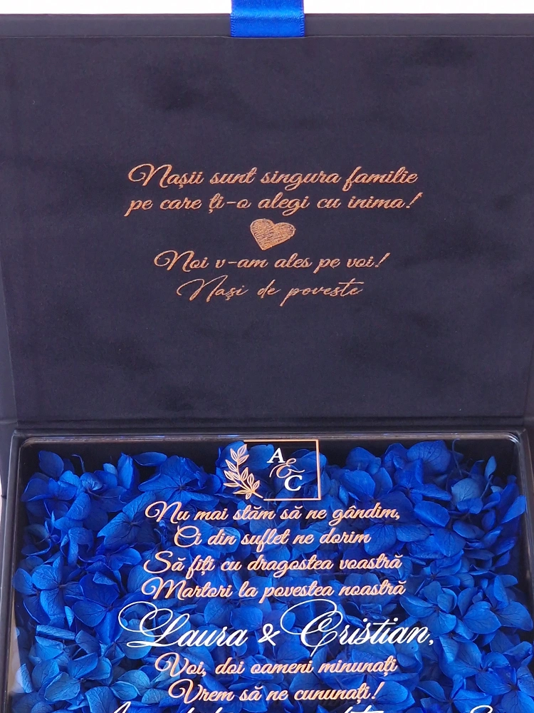 Cutie cere nasi de cununie Black Couture Hortensie Cutie cere nasi de cununie Black Couture Hortensie