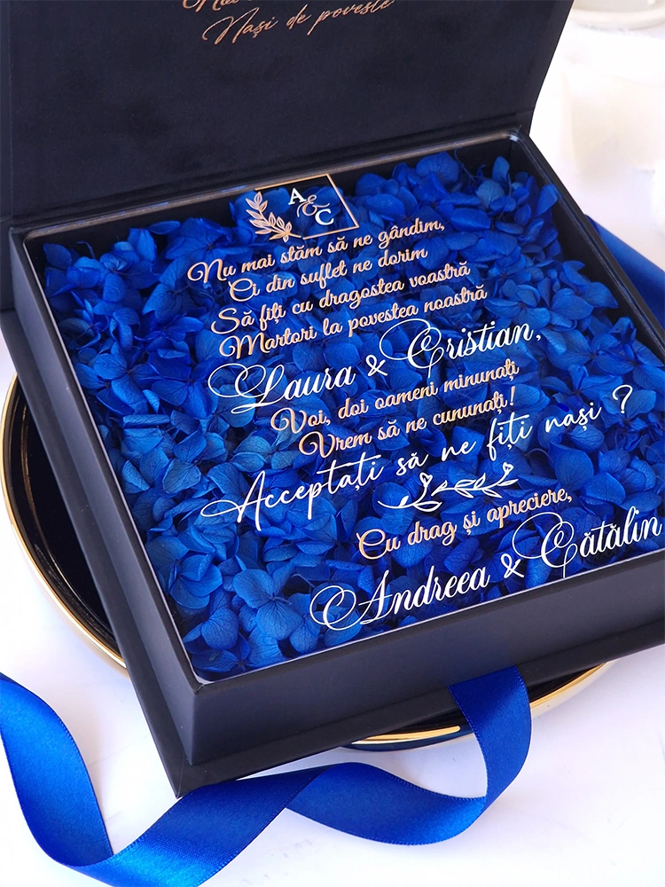 Cutie cere nasi de cununie Black Couture Hortensie Cutie cere nasi de cununie Black Couture Hortensie