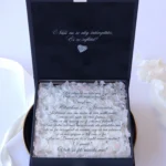 Cutie cerere nasi de botez Black Couture Hortensie