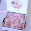 Cutie multumire nasi de botez Pure White Hortensie