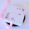 Cutie multumire nasi de botez Pure White Hortensie