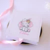 Cutie multumire nasi de botez cu petale de trandafir