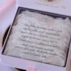 Cutie cerere nasi de botez Pure White Roses