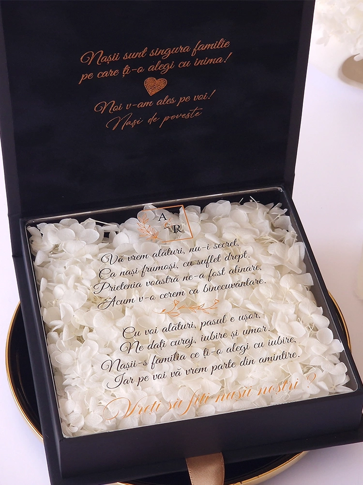 Cutie cere nasi de cununie Black Couture Hortensie Cutie cere nasi de cununie Black Couture Hortensie