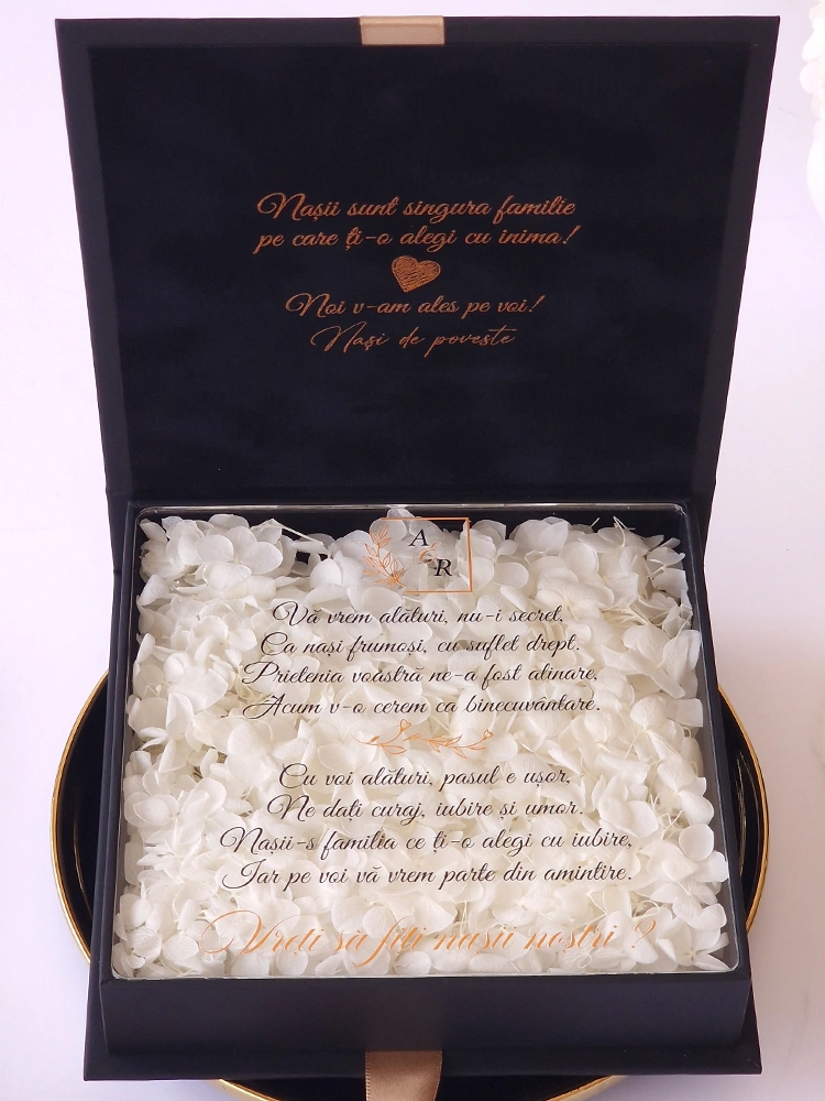 Cutie cere nasi de cununie Black Couture Hortensie Cutie cere nasi de cununie Black Couture Hortensie