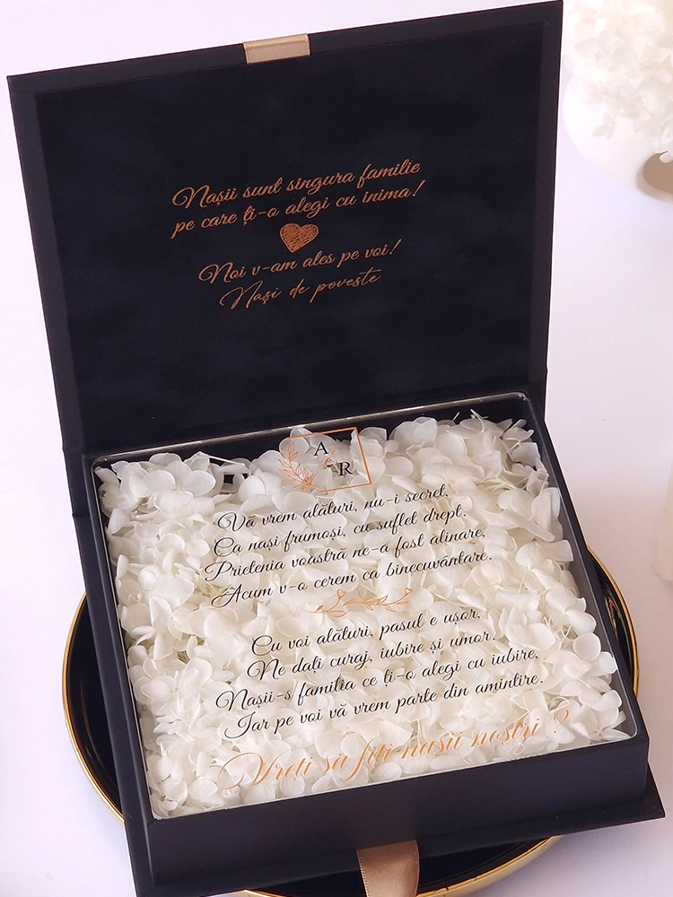 Cutie cere nasi de cununie Black Couture Hortensie Cutie cere nasi de cununie Black Couture Hortensie