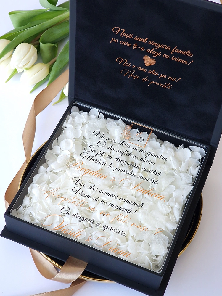 Cutie cere nasi de cununie Black Couture Hortensie Cutie cere nasi de cununie Black Couture Hortensie