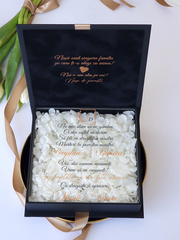 Cutie cere nasi de cununie Black Couture Hortensie Cutie cere nasi de cununie Black Couture Hortensie