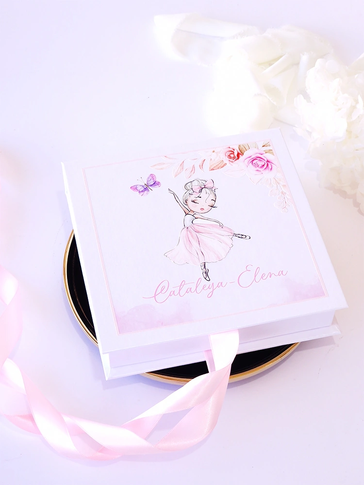 Cutie Cerere Nasi de Botez Pure White Pink Roses Cutie Cerere Nasi de Botez Pure White Pink Roses