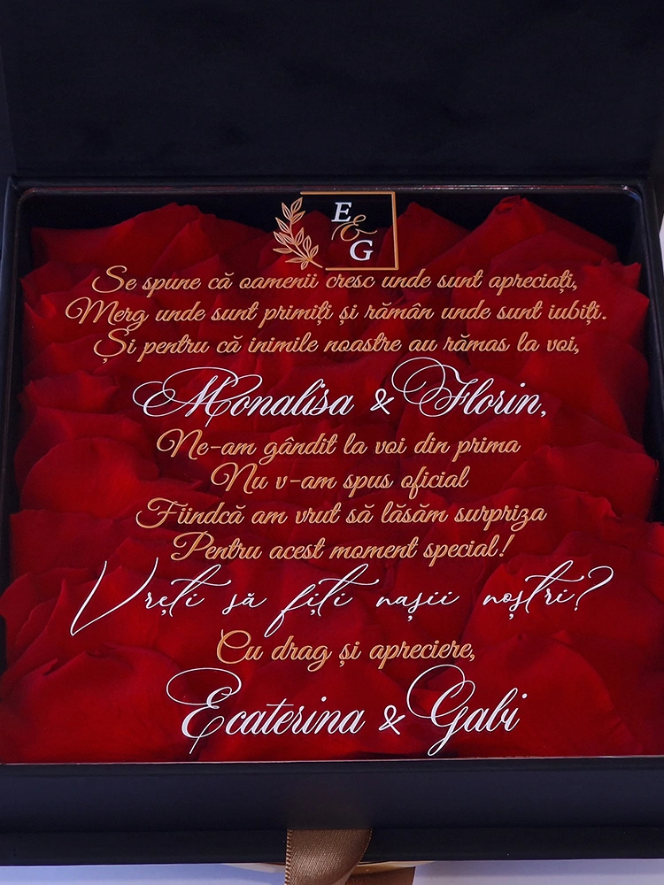 Cutie cerere nasi de cununie Black Couture Red Roses Cutie cerere nasi de cununie Black Couture Red Roses