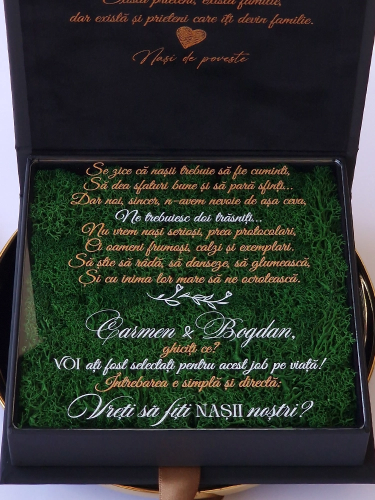 Cutie cerere nasi de cununie Black Couture Licheni Cutie cerere nasi de cununie Black Couture Licheni