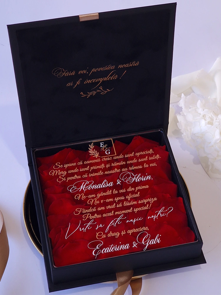 Cutie cerere nasi de cununie Black Couture Red Roses Cutie cerere nasi de cununie Black Couture Red Roses