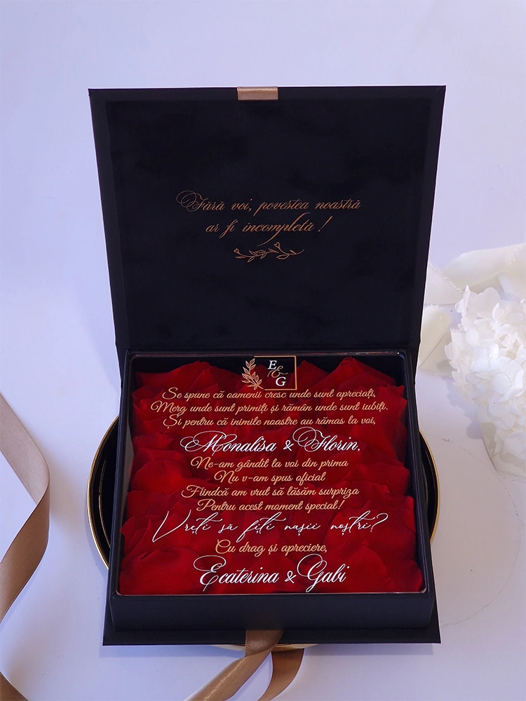 Cutie cerere nasi de cununie Black Couture Red Roses Cutie cerere nasi de cununie Black Couture Red Roses