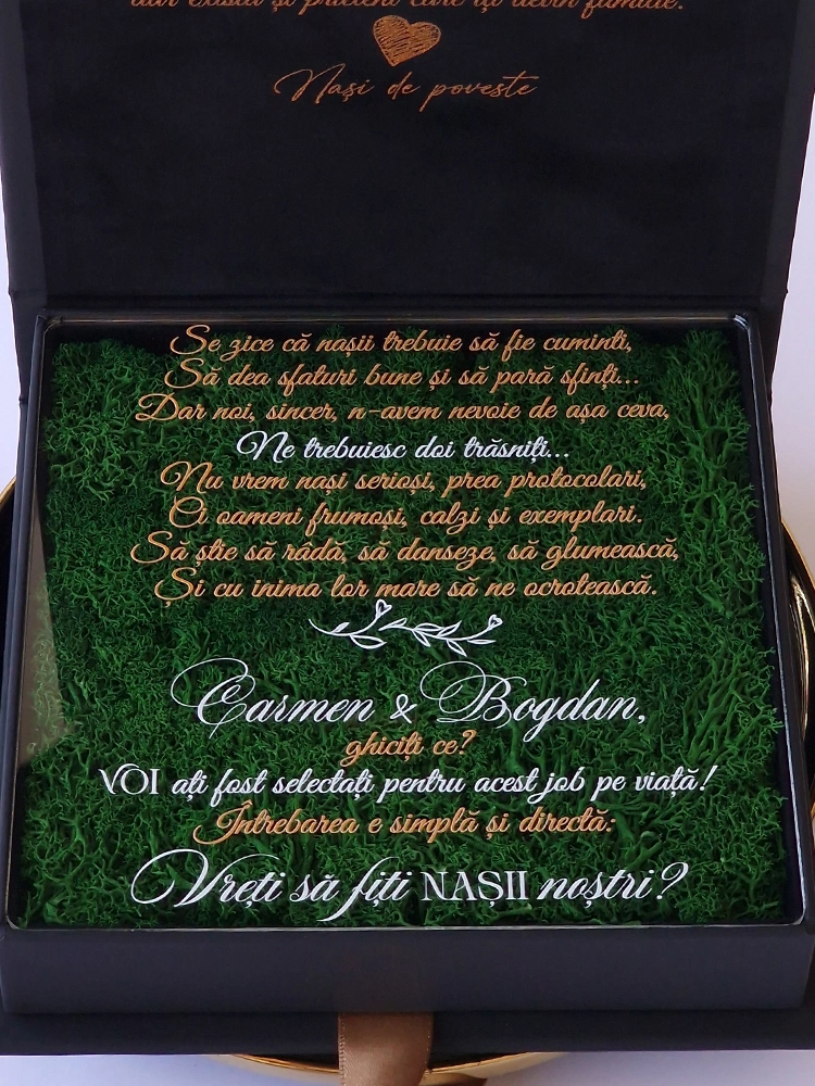 Cutie cerere nasi de cununie Black Couture Licheni Cutie cerere nasi de cununie Black Couture Licheni