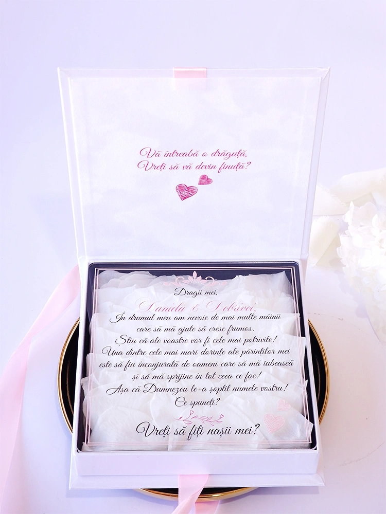 Cutie Cerere Nasi de Botez Pure White Roses