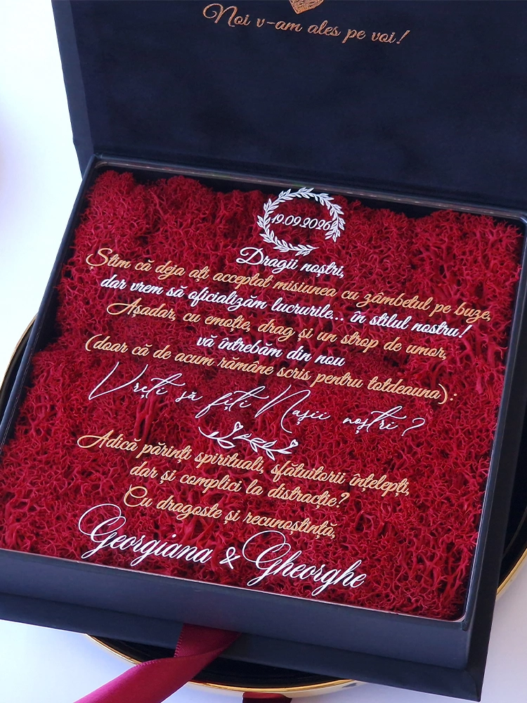 Cutie cerere nasi de cununie Black Couture Licheni Cutie cerere nasi de cununie Black Couture Licheni