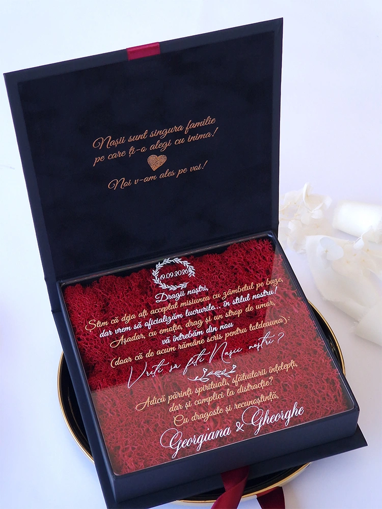 Cutie cerere nasi de cununie Black Couture Licheni Cutie cerere nasi de cununie Black Couture Licheni