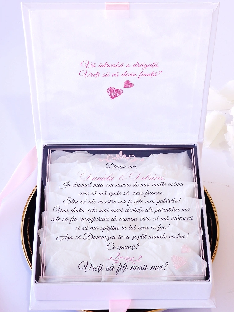 Cutie Cerere Nasi de Botez Pure White Roses Cutie Cerere Nasi de Botez Pure White Roses