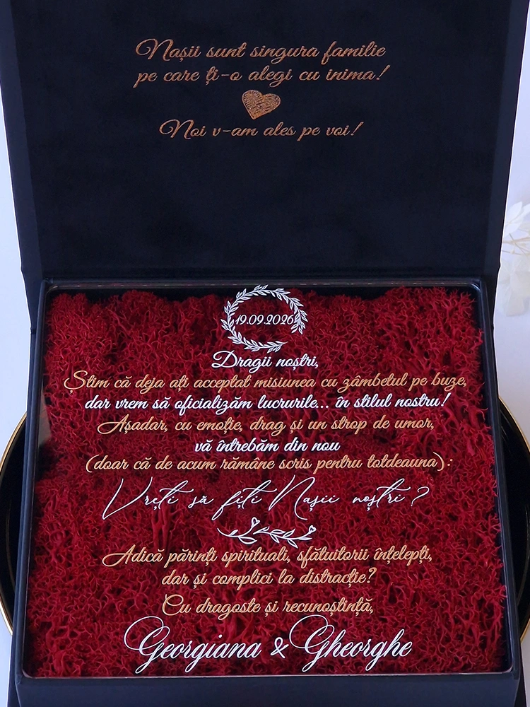 Cutie cerere nasi de cununie Black Couture Licheni Cutie cerere nasi de cununie Black Couture Licheni