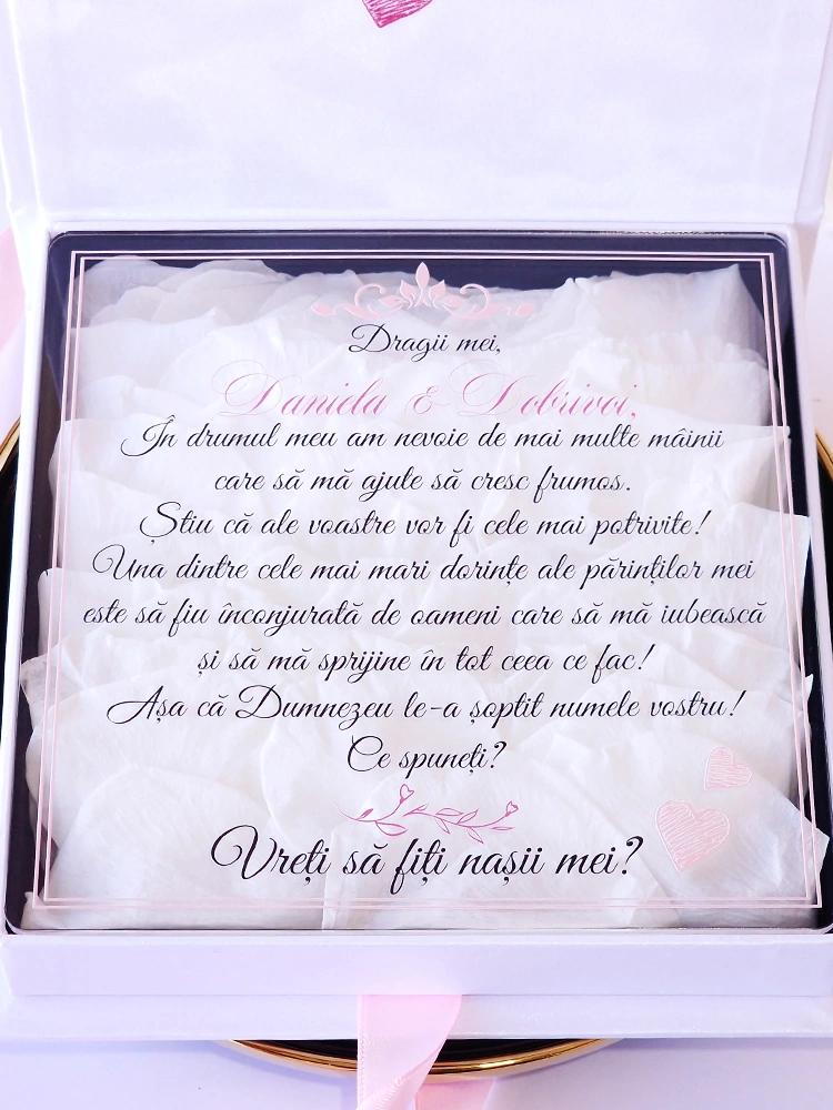 Cutie Cerere Nasi de Botez Pure White Roses Cutie Cerere Nasi de Botez Pure White Roses