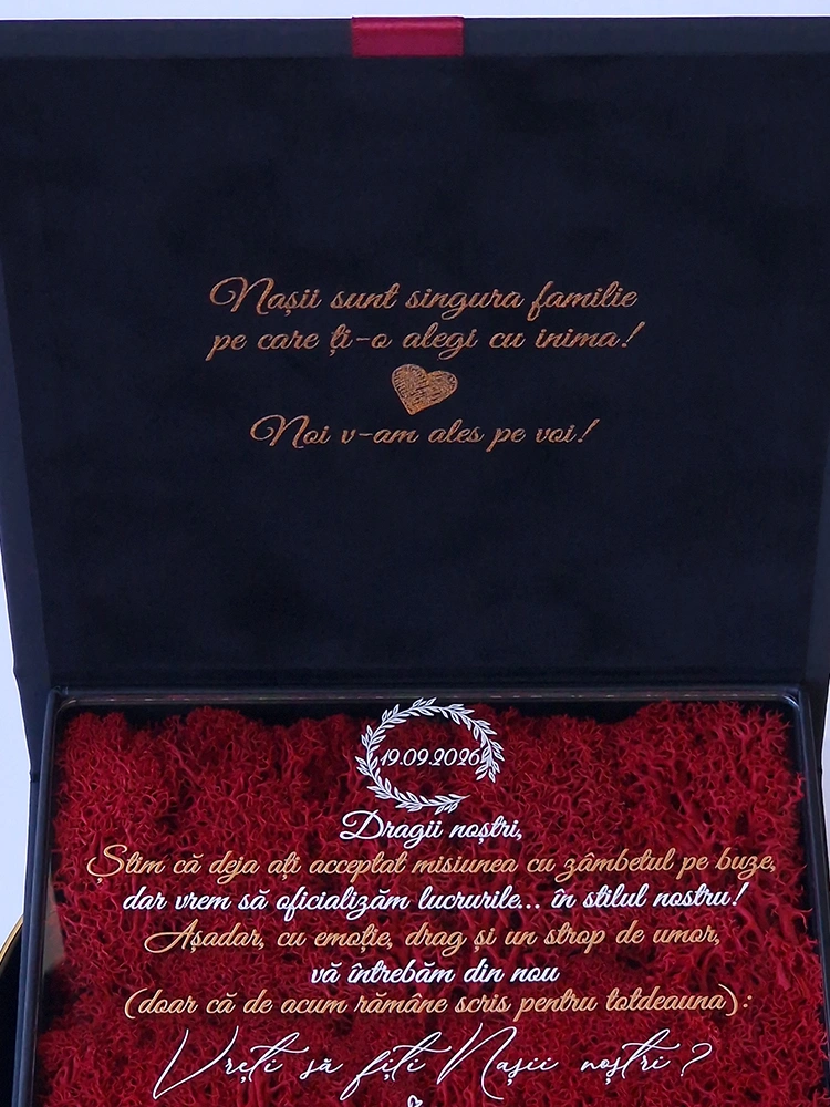 Cutie cerere nasi de cununie Black Couture Licheni Cutie cerere nasi de cununie Black Couture Licheni