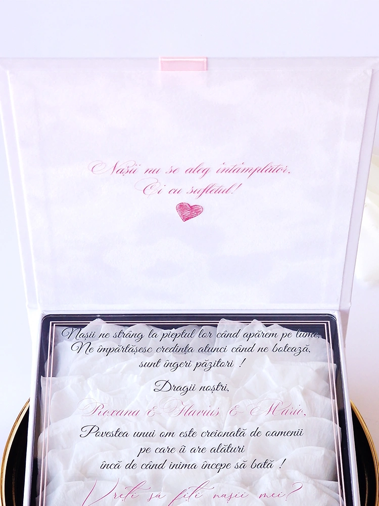 Cutie Cerere Nasi de Botez Pure White Roses Cutie Cerere Nasi de Botez Pure White Roses